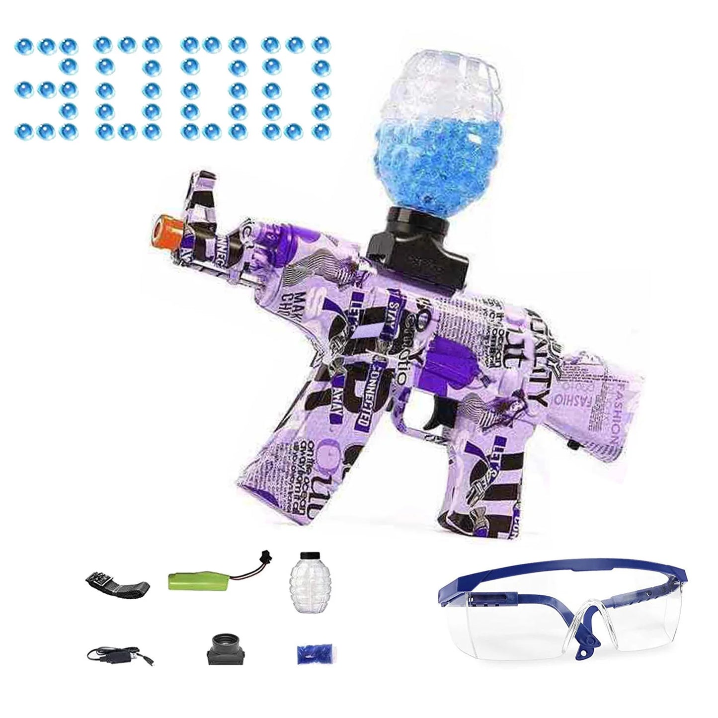 AK47 Electric Splatter Gel Ball With 3000 Water Beads For Outdoor Activities Shooting Team Game Toy Gifts For Teens