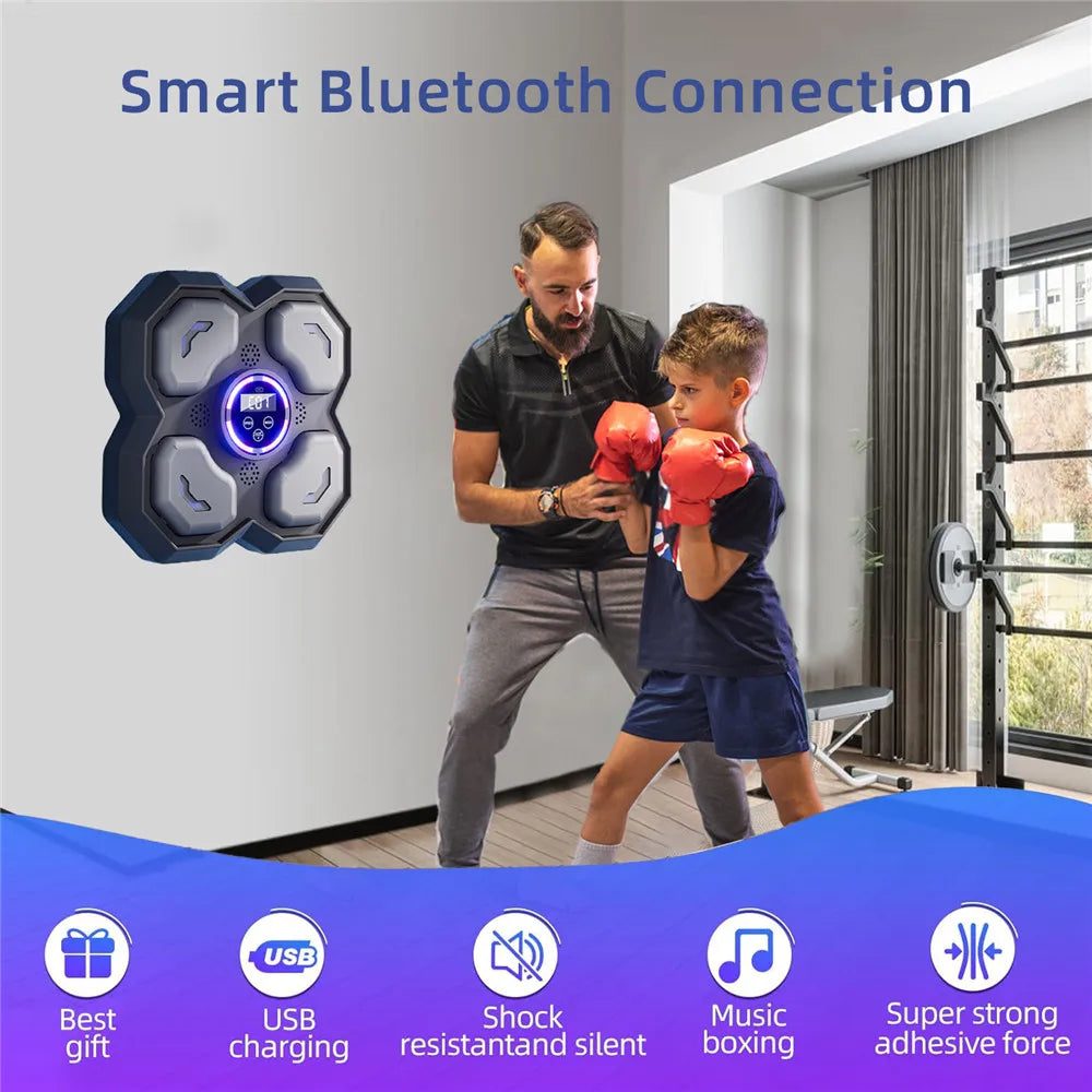 Bluetooth Music Boxing Machine Muay Thai Training Sandbag Sports Fitness Reaction Practice Boxing Training Equipment Wall Target