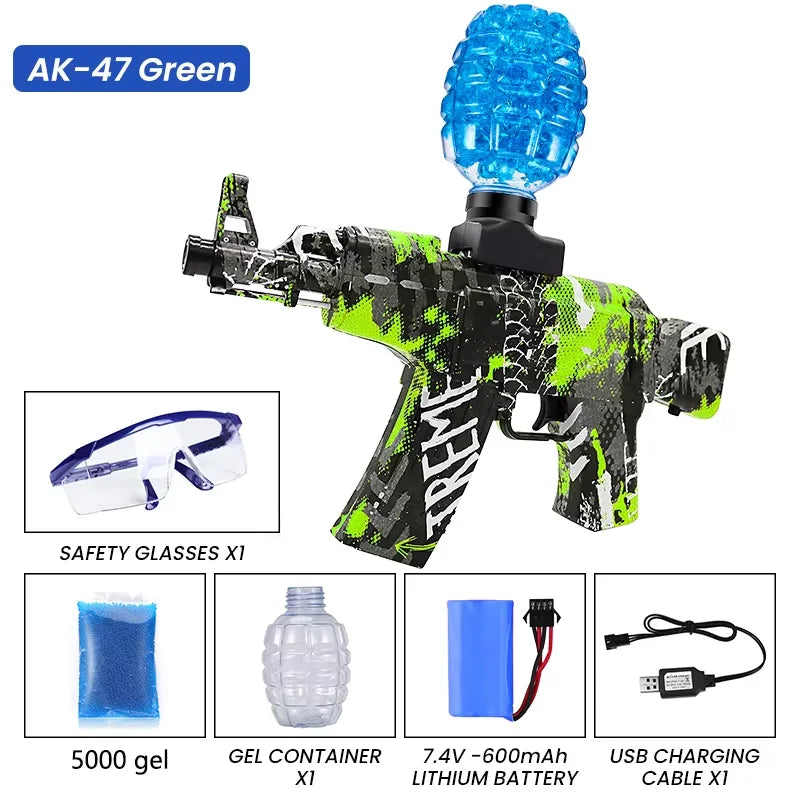 Electric Gel Bal Gun Toys Water Gel Ball Beads Shooter AK-47 Weapon CS Fighting Outdoor Game Airsoft for Children Adult