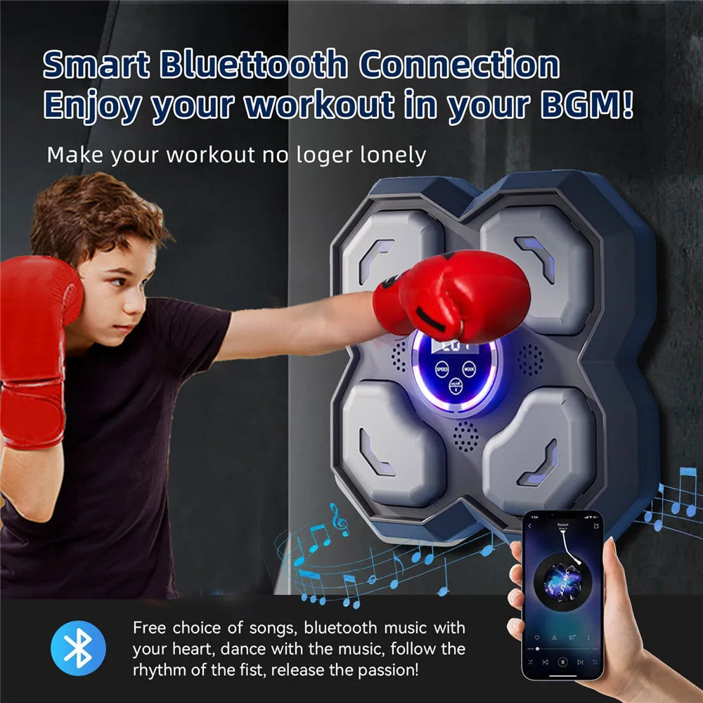 Bluetooth Music Boxing Machine Muay Thai Training Sandbag Sports Fitness Reaction Practice Boxing Training Equipment Wall Target