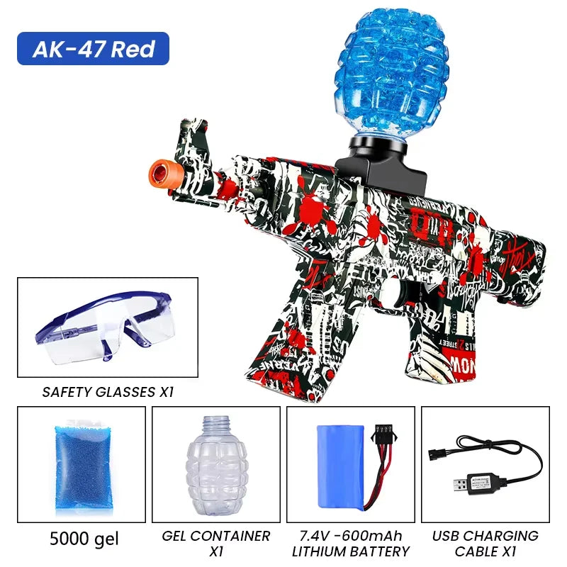 Electric Gel Bal Gun Toys Water Gel Ball Beads Shooter AK-47 Weapon CS Fighting Outdoor Game Airsoft for Children Adult