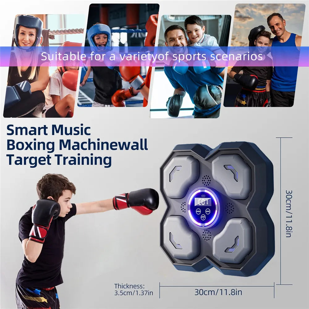 Bluetooth Music Boxing Machine Muay Thai Training Sandbag Sports Fitness Reaction Practice Boxing Training Equipment Wall Target