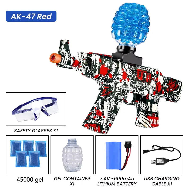 Electric Gel Bal Gun Toys Water Gel Ball Beads Shooter AK-47 Weapon CS Fighting Outdoor Game Airsoft for Children Adult