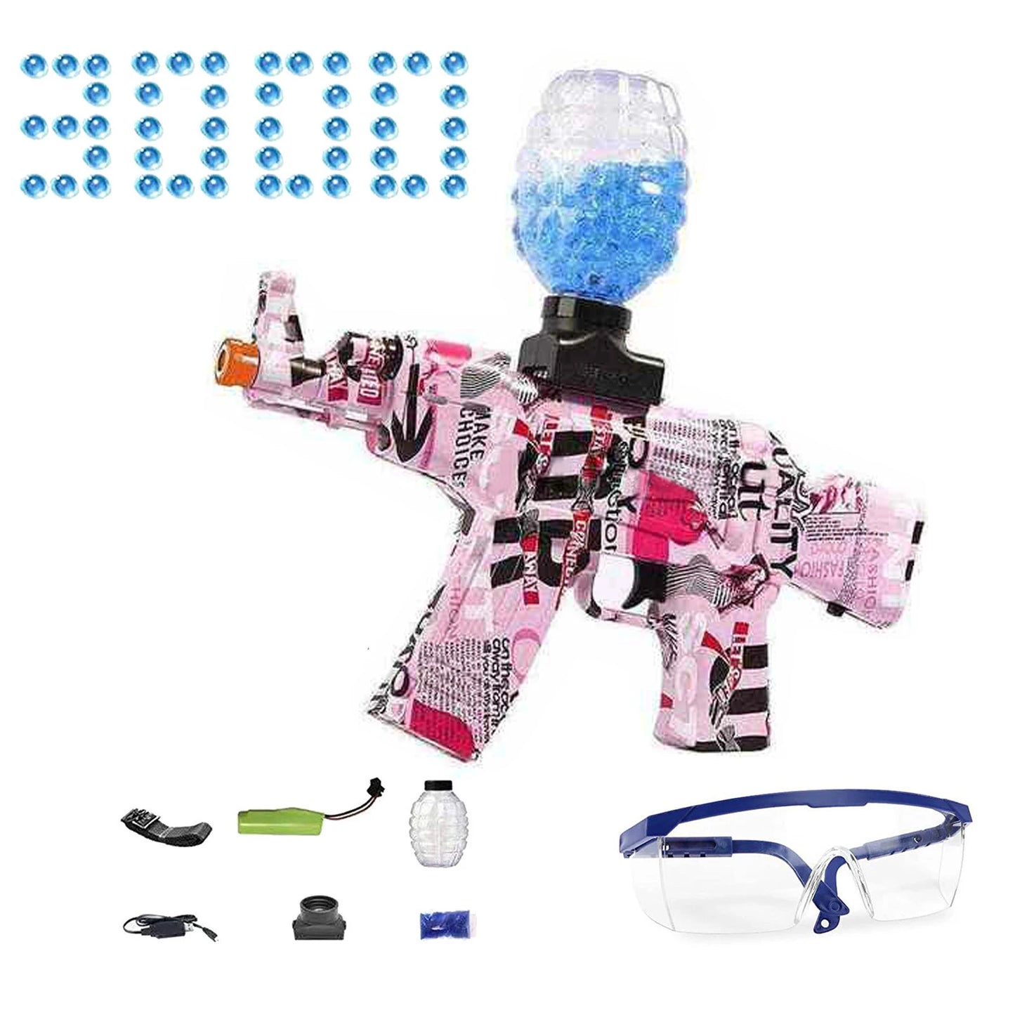 AK47 Electric Splatter Gel Ball With 3000 Water Beads For Outdoor Activities Shooting Team Game Toy Gifts For Teens