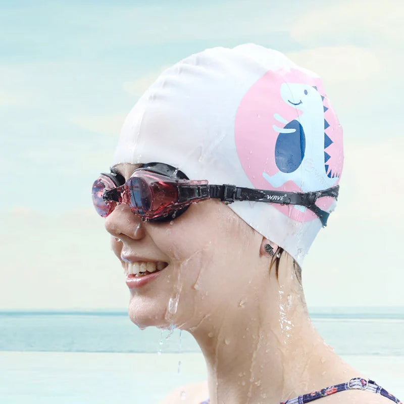 Swimming Cap Silicone Men and Women Waterproof Plus Thickening Long Hair Colorful Silicone Swimming Cap XR-Hot