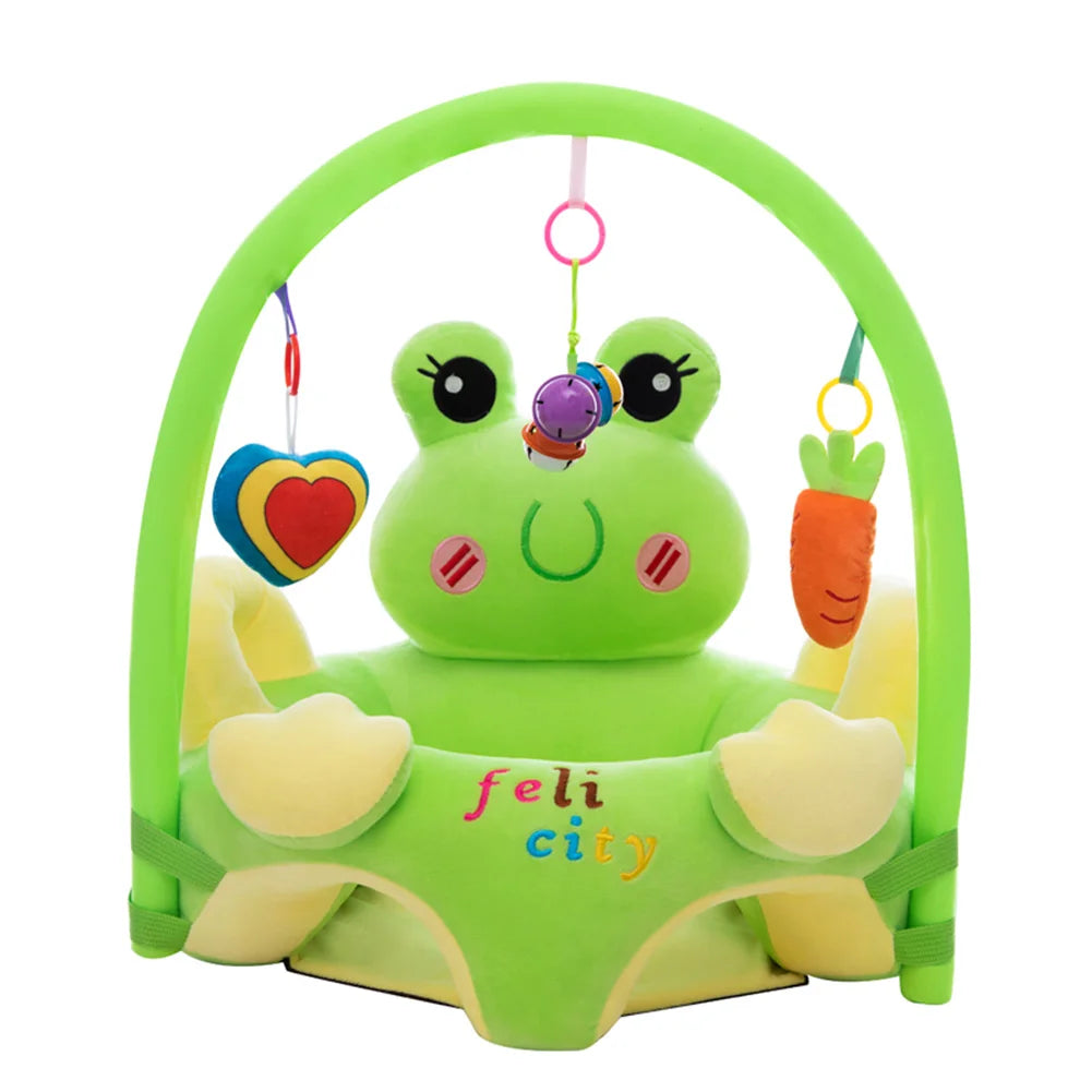 Cute Cartoon Animal Baby Sofa Cradle Support Seat Cover Toddlers Learning To Sit Plush Chair Cushion Toys without Filler