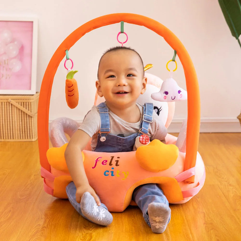 Cute Cartoon Animal Baby Sofa Cradle Support Seat Cover Toddlers Learning To Sit Plush Chair Cushion Toys without Filler