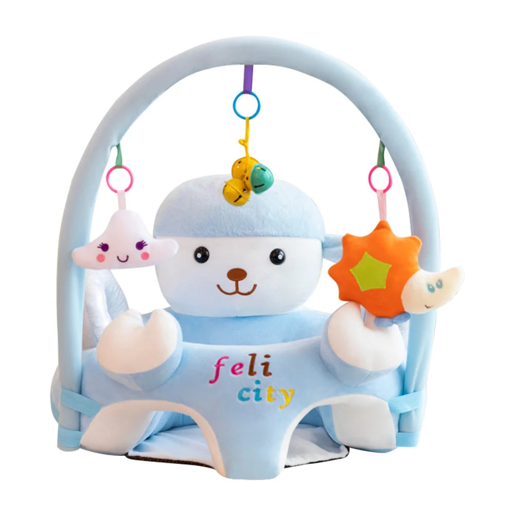 Cute Cartoon Animal Baby Sofa Cradle Support Seat Cover Toddlers Learning To Sit Plush Chair Cushion Toys without Filler