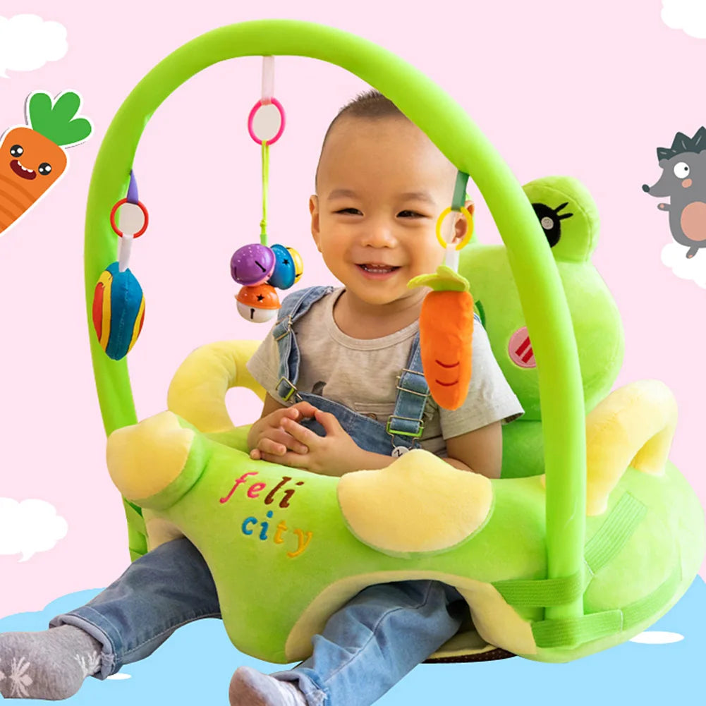 Cute Cartoon Animal Baby Sofa Cradle Support Seat Cover Toddlers Learning To Sit Plush Chair Cushion Toys without Filler