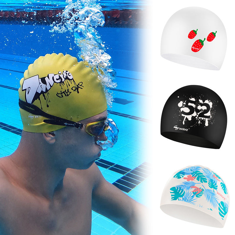 Swimming Cap Silicone Men and Women Waterproof Plus Thickening Long Hair Colorful Silicone Swimming Cap XR-Hot