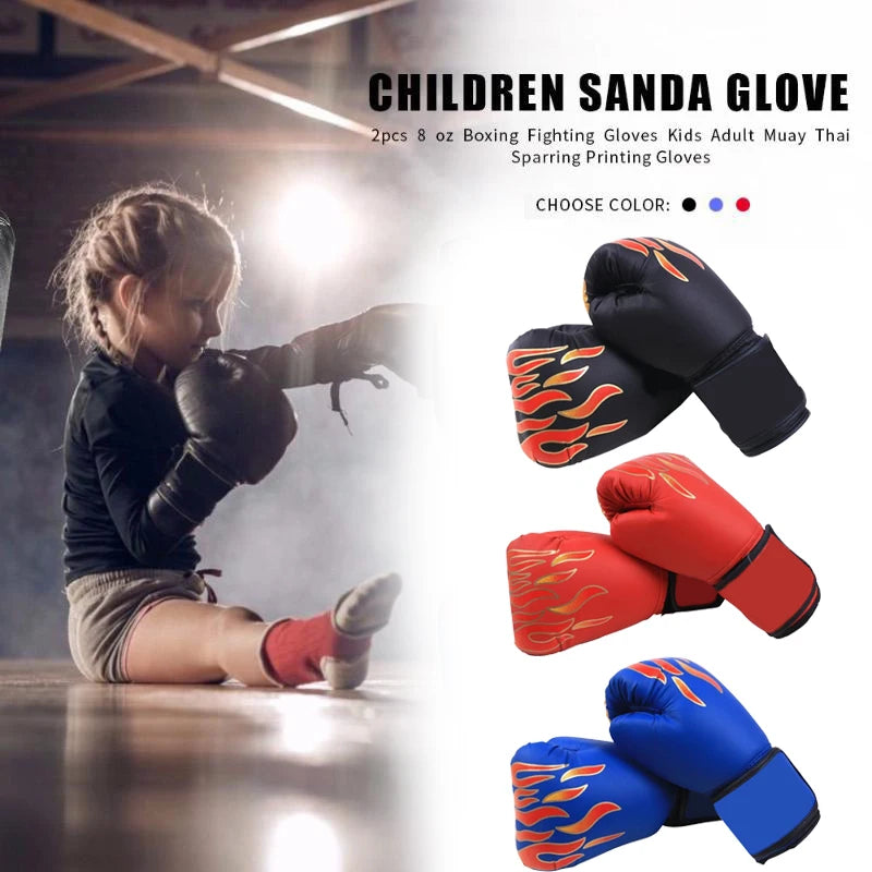 Children's Boxing Gloves Professional Training Boxing Gloves Durable Kickboxing Muay Thai Mitts For Training Sports Glove