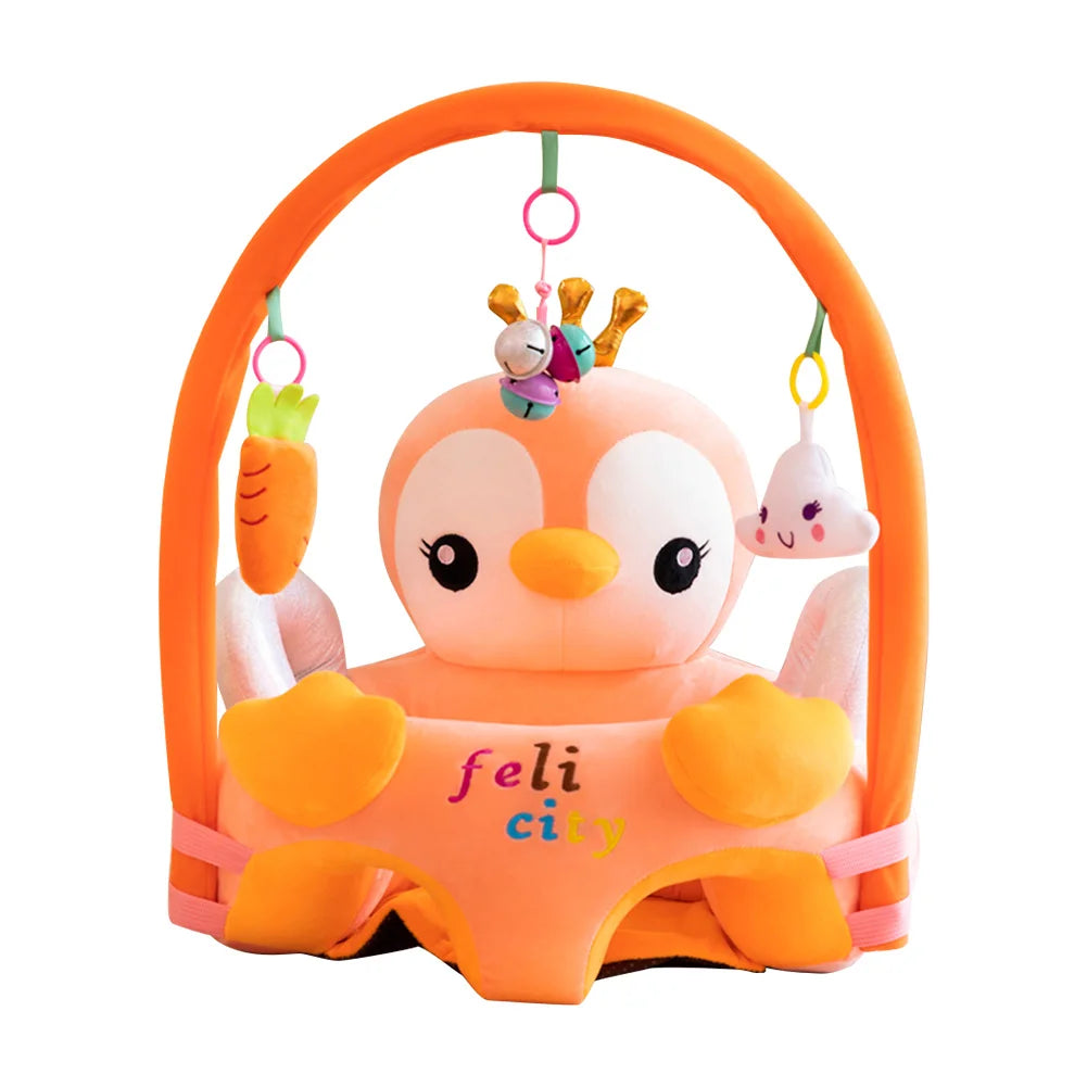 Cute Cartoon Animal Baby Sofa Cradle Support Seat Cover Toddlers Learning To Sit Plush Chair Cushion Toys without Filler