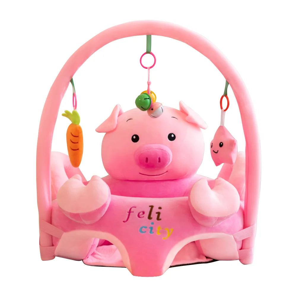 Cute Cartoon Animal Baby Sofa Cradle Support Seat Cover Toddlers Learning To Sit Plush Chair Cushion Toys without Filler