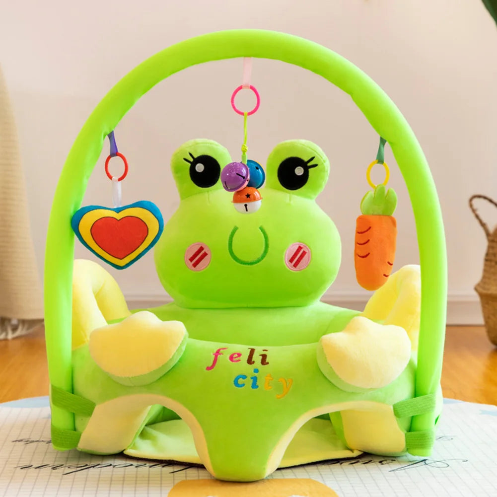 Cute Cartoon Animal Baby Sofa Cradle Support Seat Cover Toddlers Learning To Sit Plush Chair Cushion Toys without Filler