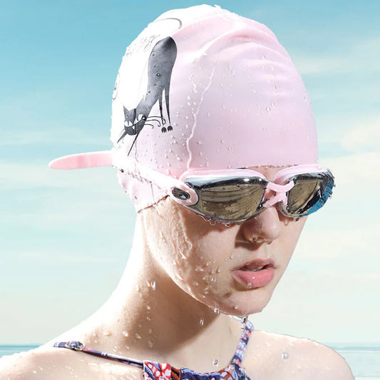 Swimming Cap Silicone Men and Women Waterproof Plus Thickening Long Hair Colorful Silicone Swimming Cap XR-Hot