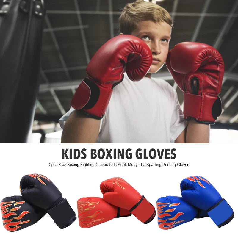 Children's Boxing Gloves Professional Training Boxing Gloves Durable Kickboxing Muay Thai Mitts For Training Sports Glove