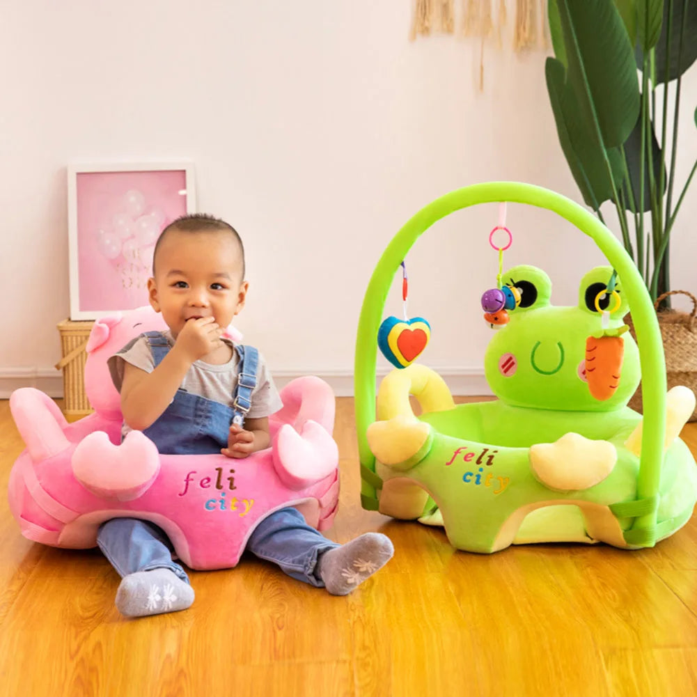 Cute Cartoon Animal Baby Sofa Cradle Support Seat Cover Toddlers Learning To Sit Plush Chair Cushion Toys without Filler