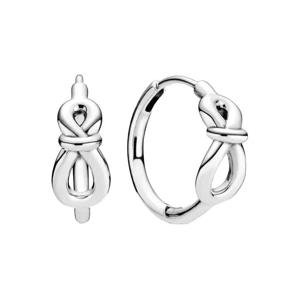 Heart Shape&Timeless Pavé Single-row Hoop Earrings Fashion Fine Jewelry Birthday Gifts 925 Sterling Silver For Women