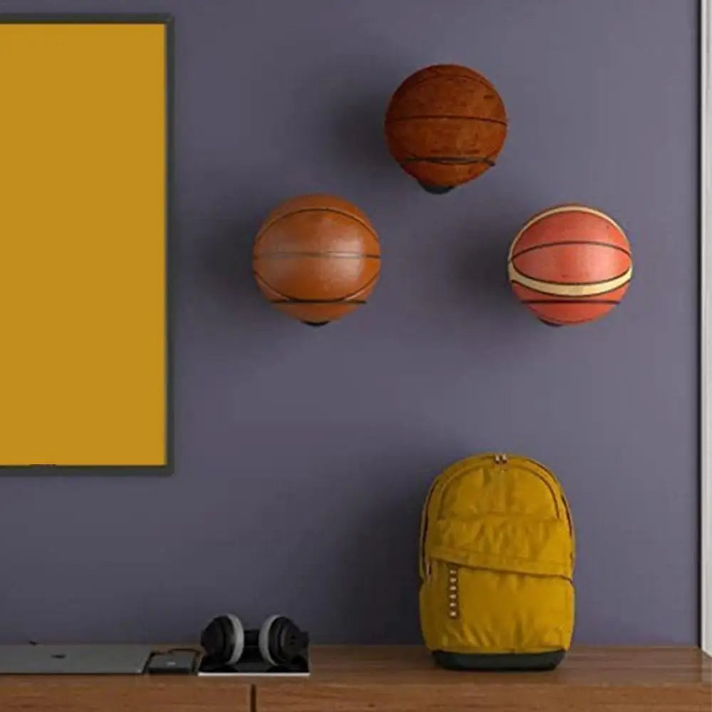 Wall Basketball Holder Rack Holder Basketball Display Storage Metal Rack Holder Wall Sports Ball Holder Display Solid Sports