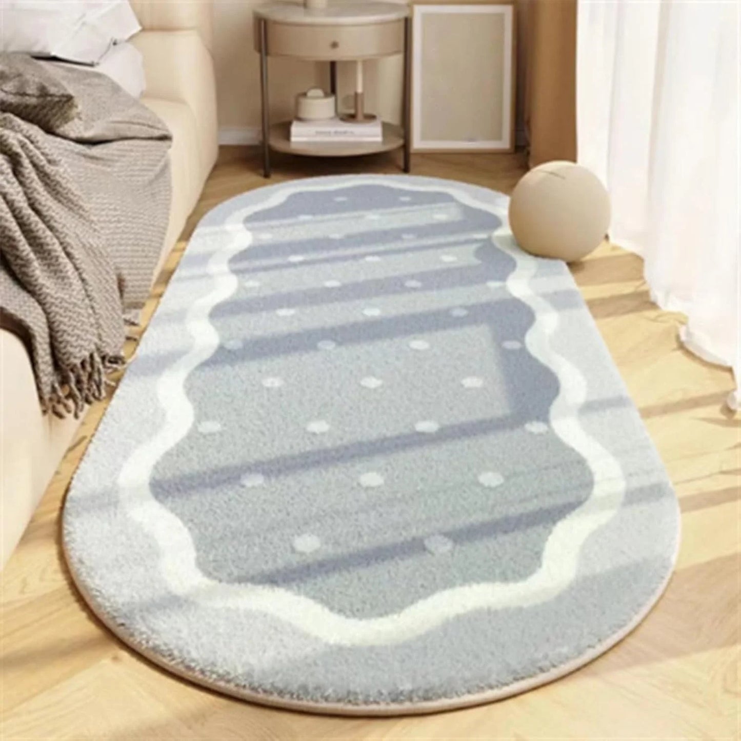 Fluffy Carpet Soft Rugs for Bedroom Rugs Shaggy Area Rugs for Bedroom Oval Throw Bed Rug  Room Small Carpet Living Room Runner R