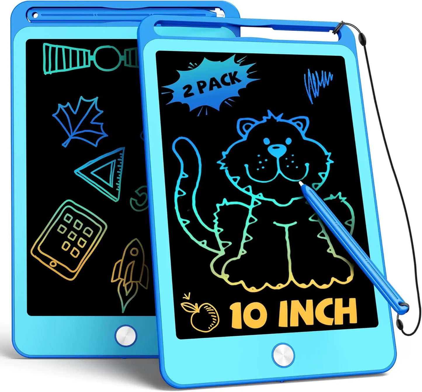 2 Pack LCD Writing Tablets for Children,10 Inch Drawing Tablets for Reusable Gifts,Educational Toys for Children Birthday Gifts