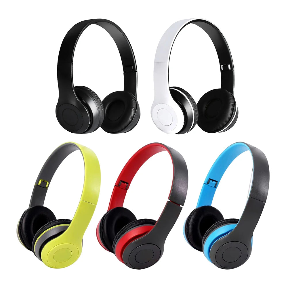 P47 Wireless Over Ear Headset Noise Cancelling Bluetooth-Compatible 5.0 Sports Game Headset Support Hands-Free for Smartphone