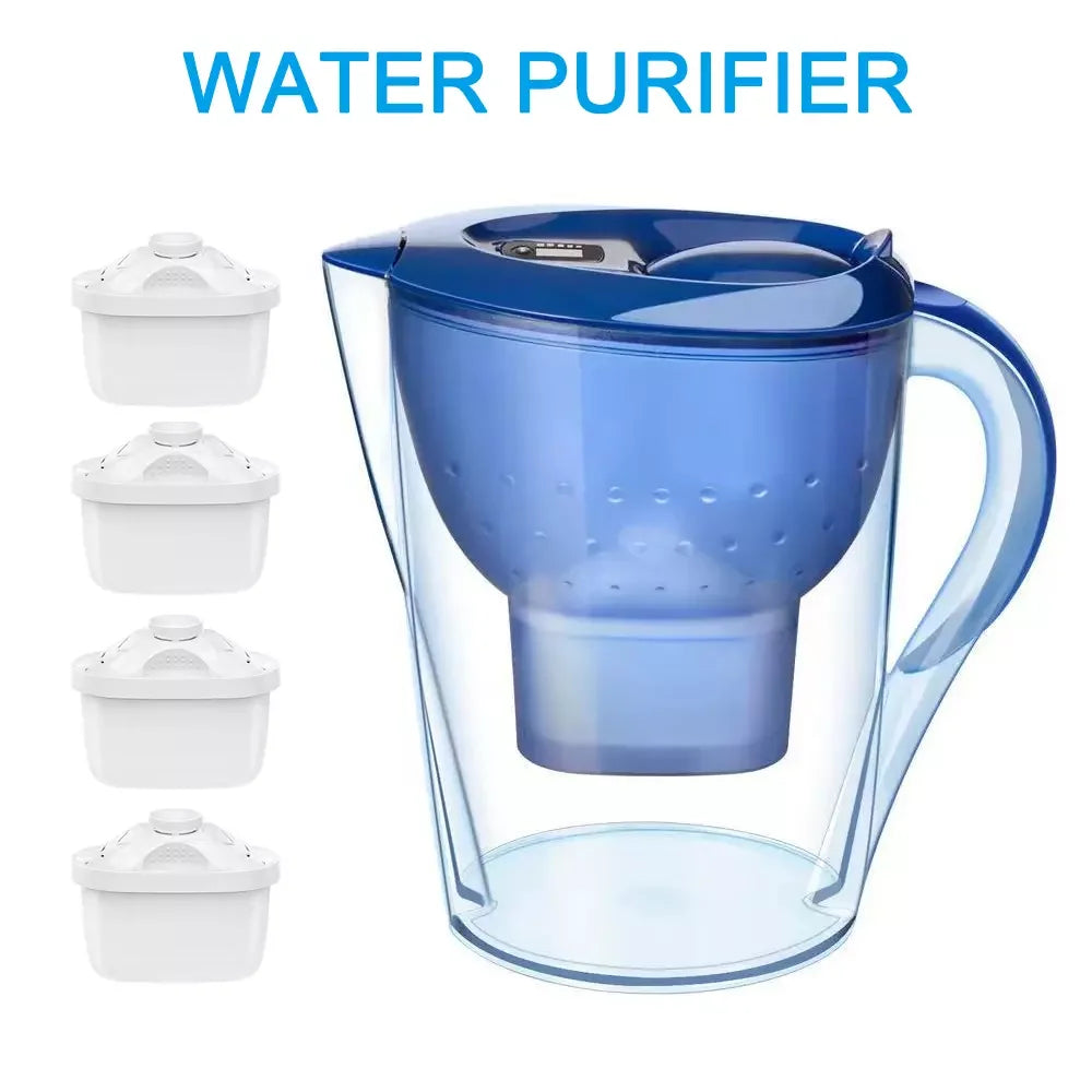 [EU Stock] Portable 3.5L household water filter kettle with filter element activated carbon filter tank kitchen water kettle