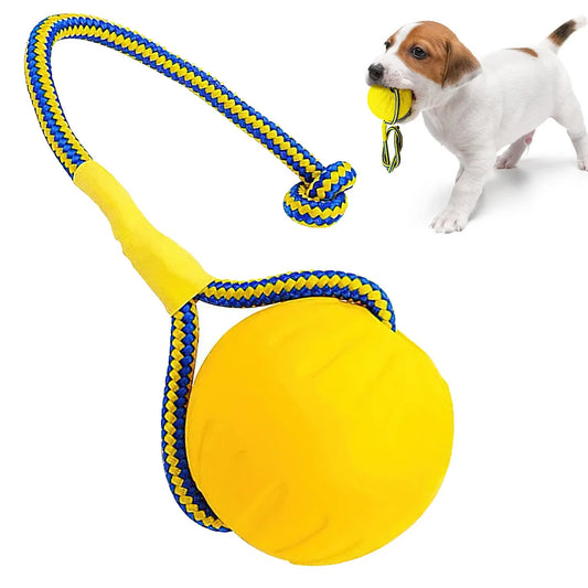 Pet Dog Toys EVA Ball Toys with Rope Interactive Tug of War Toy for Large Dogs Elastic Floating Training Chew Toys Dog Supplies