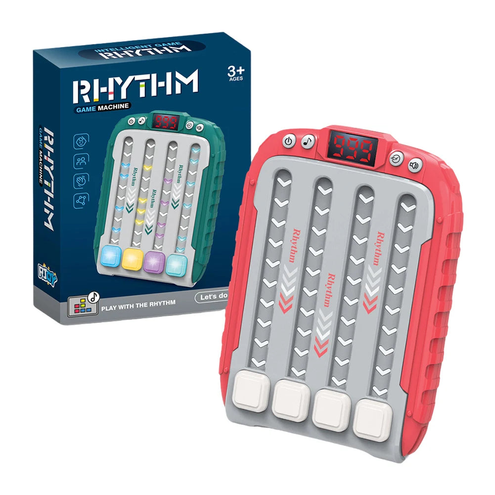 Interactive Handheld Rhythm Game Machine Travel Toy Rhythm Handheld Console Game Birthday Christmas Gifts for Kids