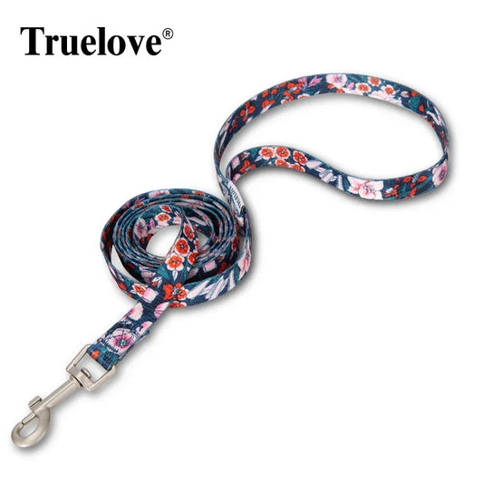 Truelove Floral Pet Leash Spring Design Small Boys Girls Dogs Cats Lihgtweight Rope Running Training Dog Leash Polyester TLL3113