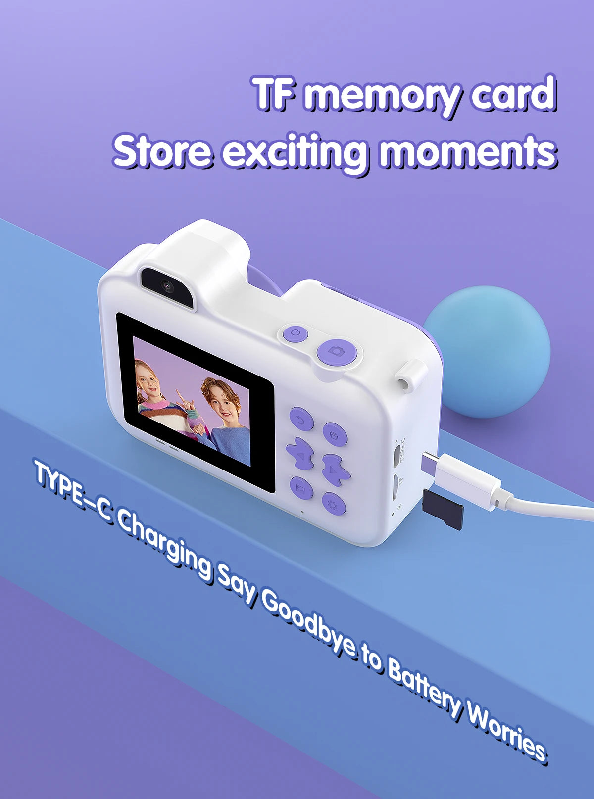 Children Camera Instant Print Camera For Kids Dual Lens Video Recording Photo Thermal Printing Mini Digital Camera With 32G Card