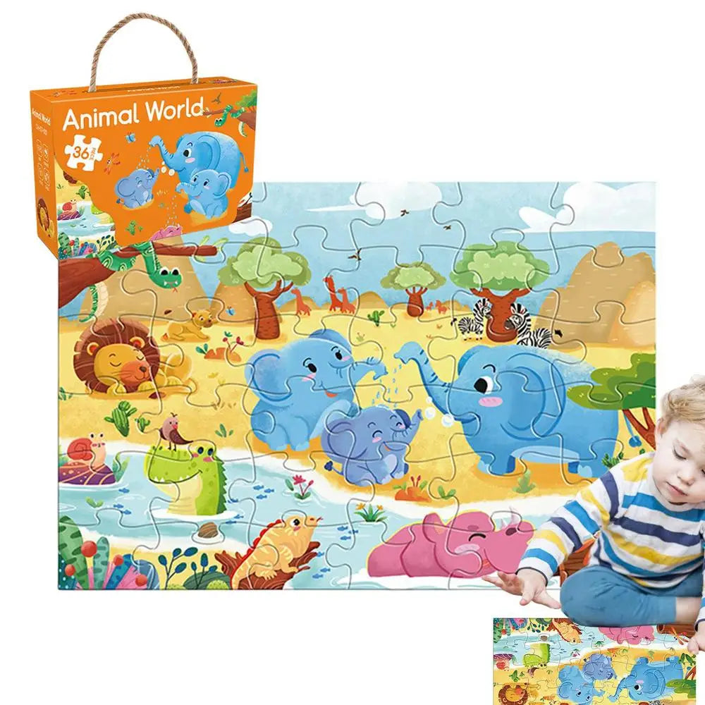 Dinosaurs Puzzles For Kids 36 Piece Creative Fun Floor Puzzles Early Educational Learning Toy For Above 3 Years Kids Boys Girls