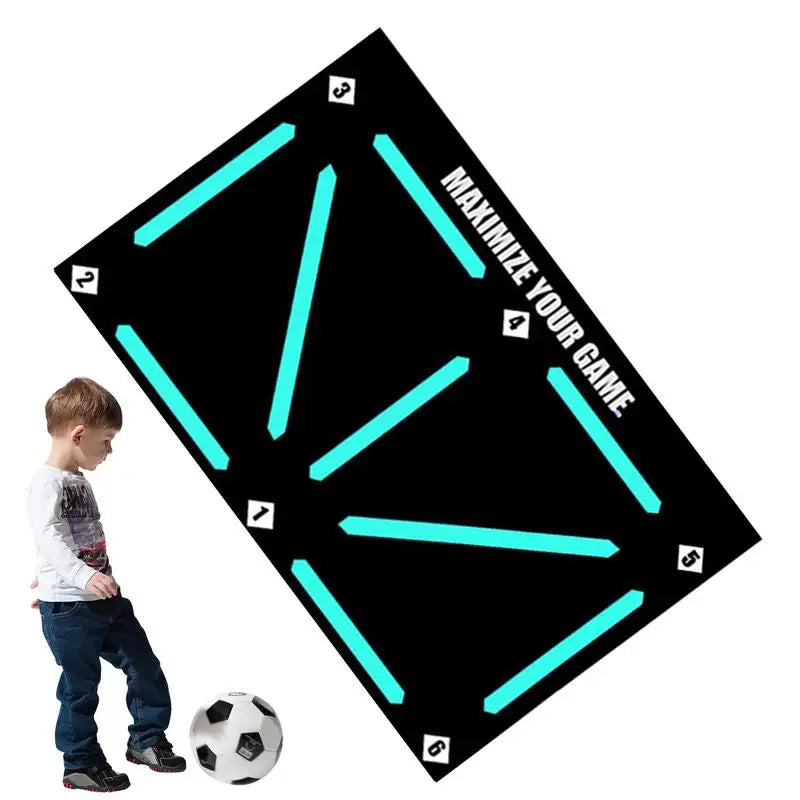 Football Training Mat Soccer Training Equipment Non Slip Foldable Kids Adults Dribble Mat Training Indoor Ourdoor Equipment