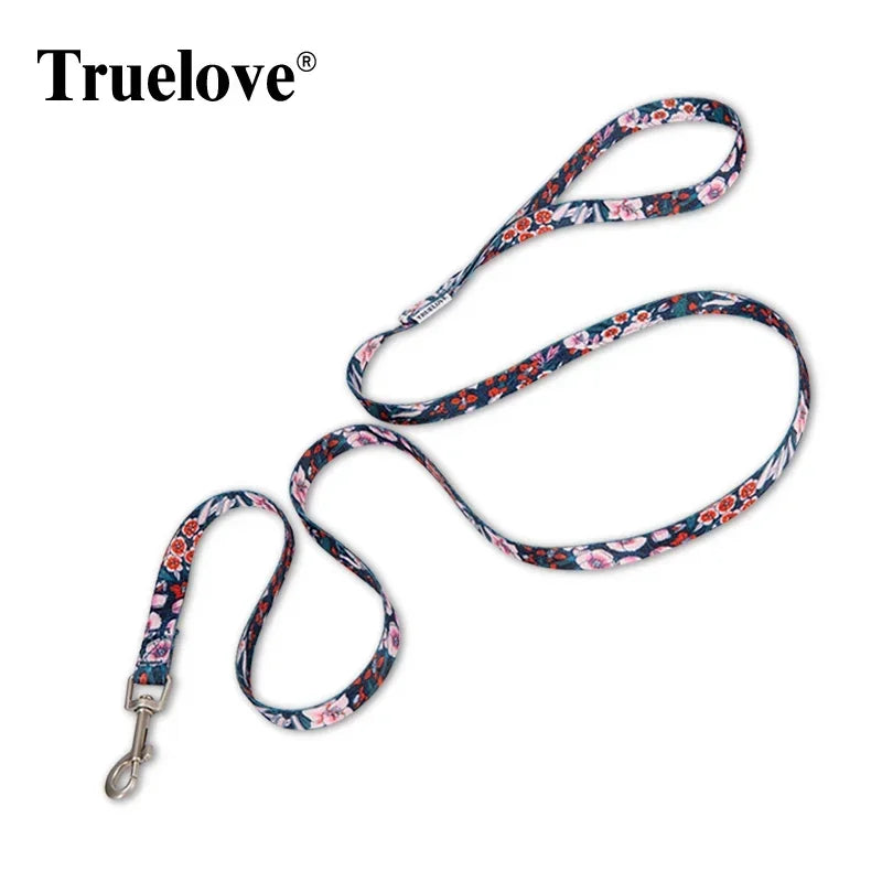 Truelove Floral Pet Leash Spring Design Small Boys Girls Dogs Cats Lihgtweight Rope Running Training Dog Leash Polyester TLL3113