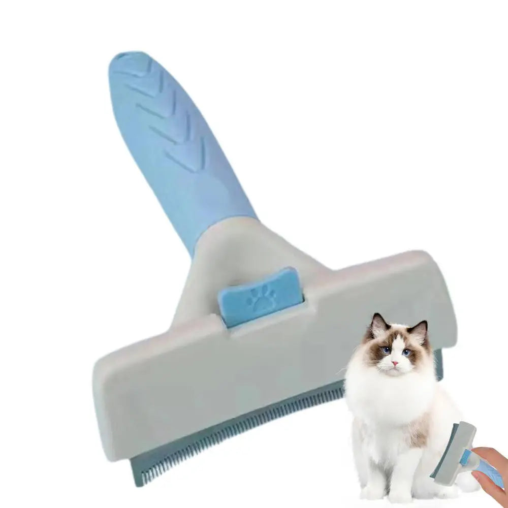 Shedding Brush Pet Hair Remover Dog Deshedder Stainless Steel Comfortable Grip Dog Undercoat Brush Cat Hair Cleaning Tool For