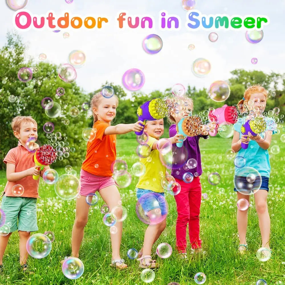 Bubble Machine with Lights Bubble Gun Toys for Kids Summer Toy Gift for Outdoor Indoor Birthday Wedding Party Kids Toys