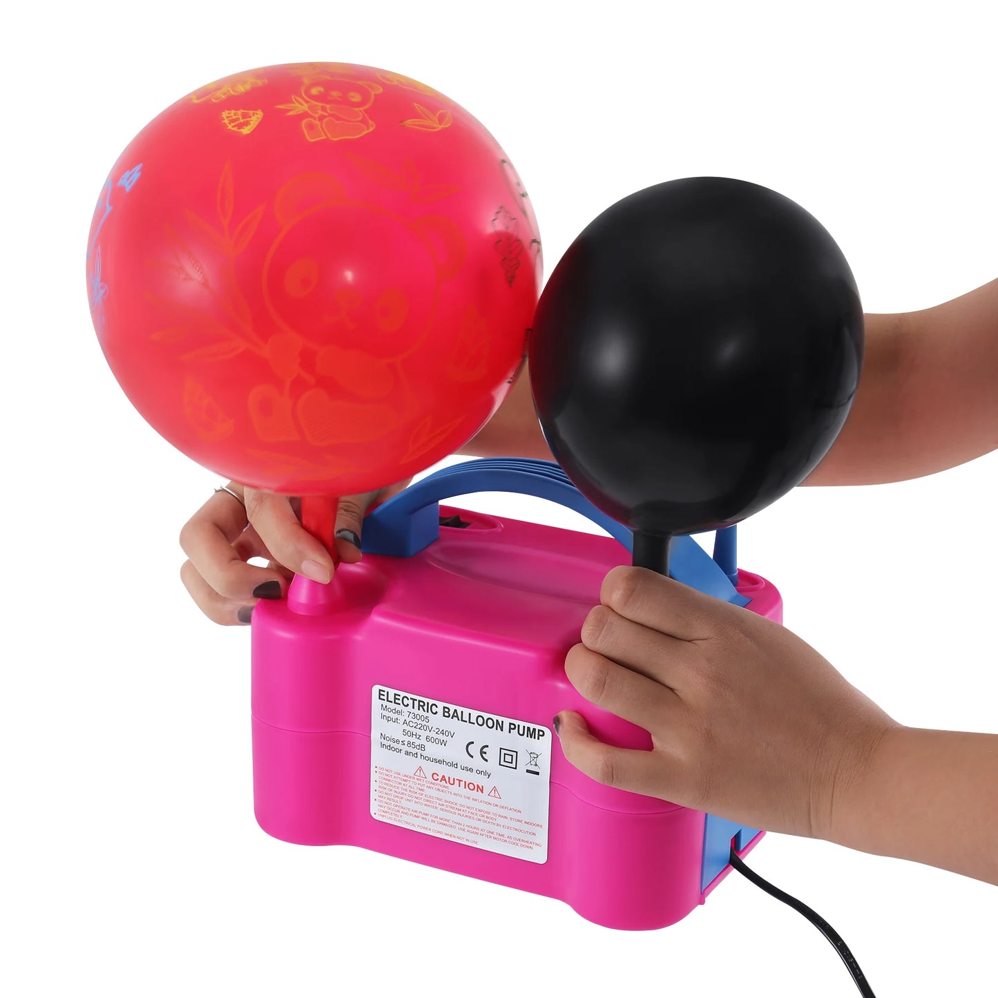 220V Balloon Air Pump Electric High Power Two Nozzle Air Blower Balloon Portable Inflatable Pump For Home Wedding Party