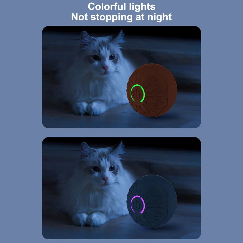 Cat Interactive Ball Toys Automatic Rolling Ball Rechargeable Smart Pet Electric Toy Dog Cat Training Anti-Depression Toy