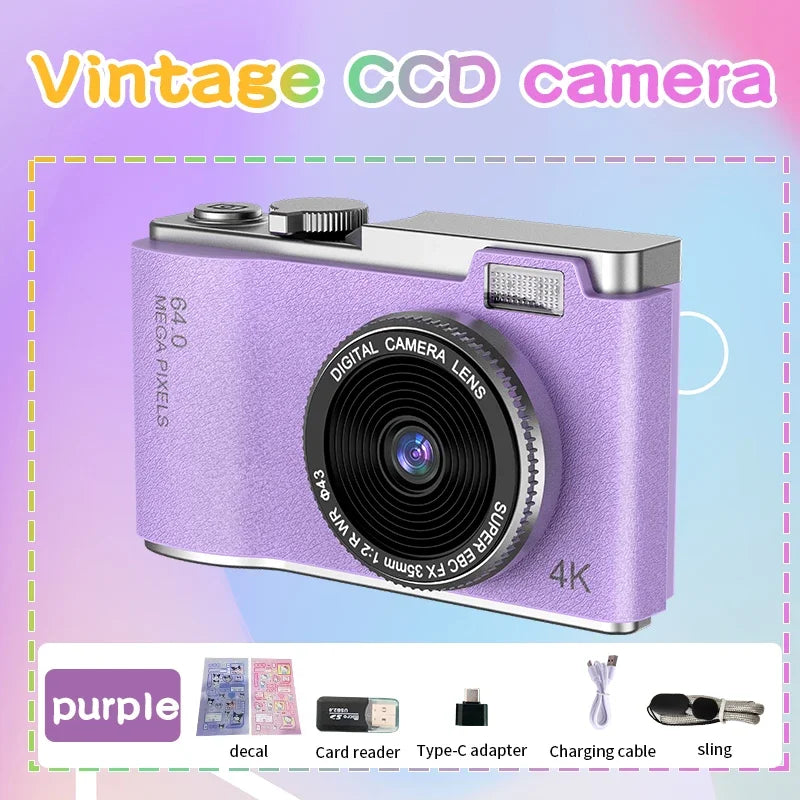 48MP HD 1080P Digital Camera for Beginners 2.4' screen with 16xzoom Front and Rear Dual Camera Camera for Kid Adult Gift