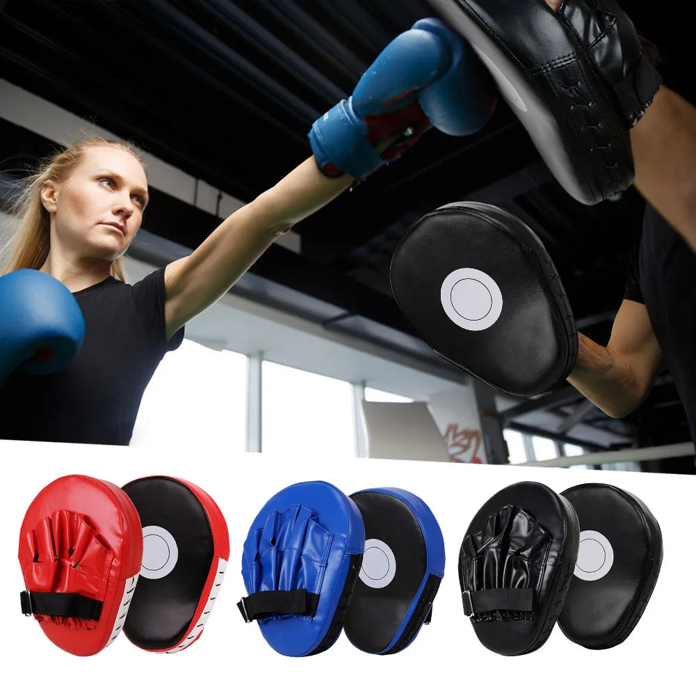 Martial Arts Training Curved Boxing Pad PU Leather Punching Bag Muay Thai Taekwondo Sanda Kickboxing Boxing Focus Pad Hand Targe