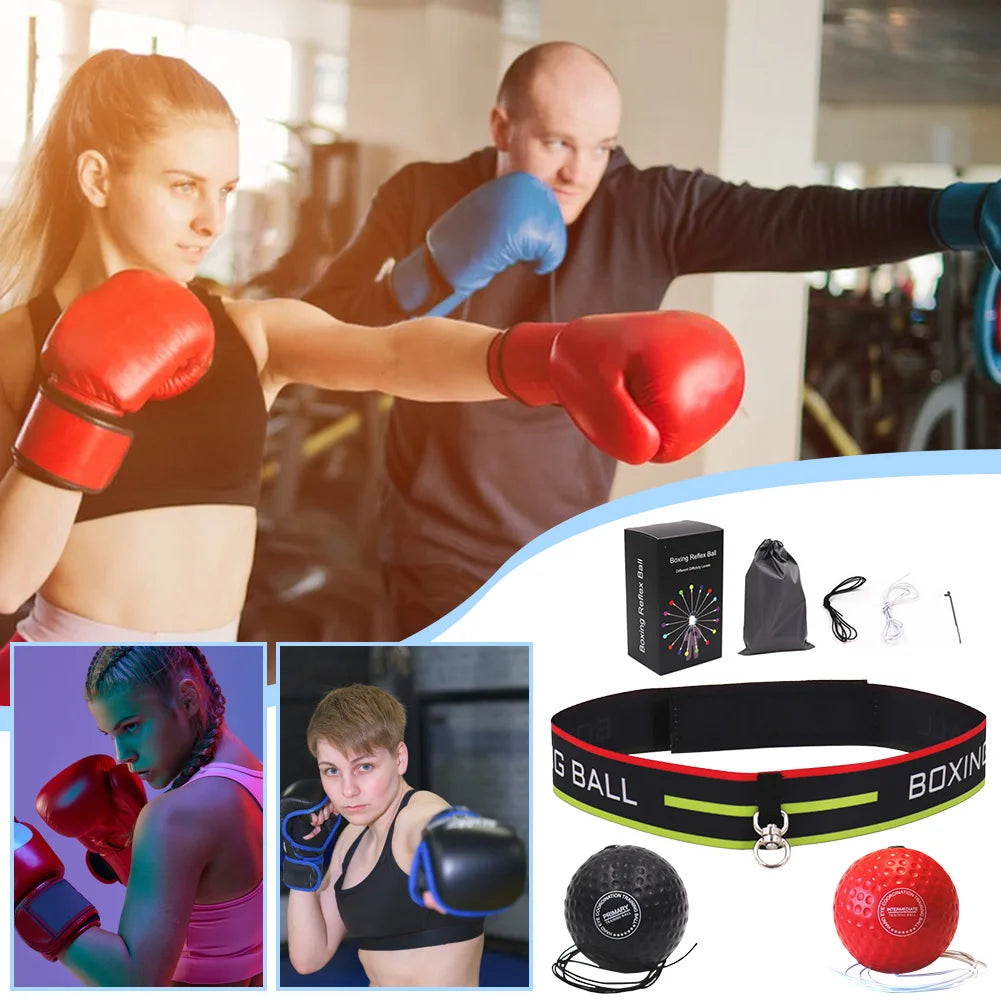 Muay Thai Hand Eye Training Punch Ball Boxing Speed Ball with Headband Punching Speed Reaction Muay Thai Boxeo Fitness Equipment