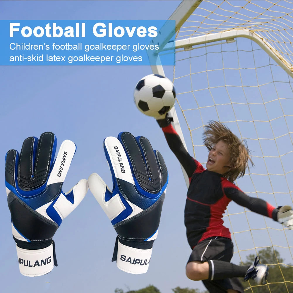 Professional Goalkeeper Gloves Adults Kids Football Soccer Goalie Gloves Non-slip Thicken Latex Keeper Glove Finger Protection