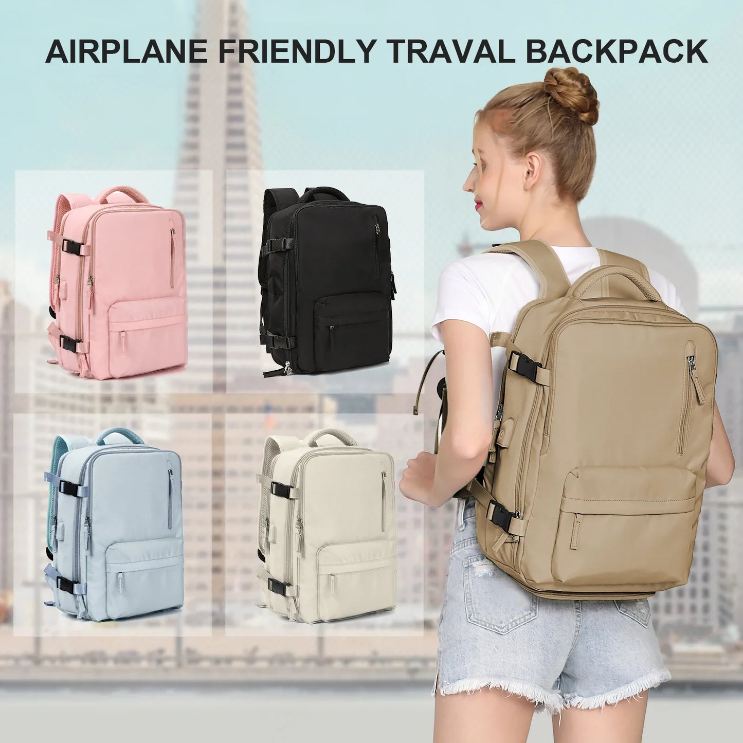 Backpack 40x30x20 Airplane, Ryanair Cabin Hand Luggage Backpack, Easyjet Laptop Backpack for Aeroplane Travel, School Backpack