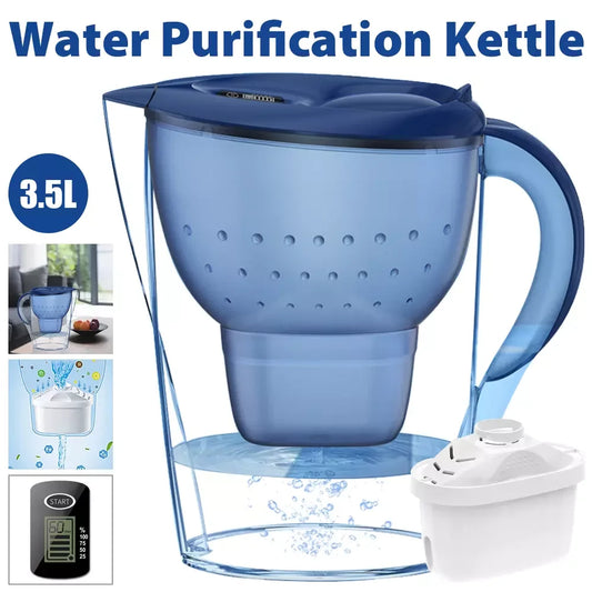 [EU Stock] Portable 3.5L household water filter kettle with filter element activated carbon filter tank kitchen water kettle