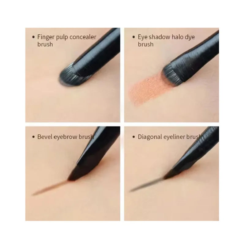 5/6pPcs Natural Eye Makeup Brushes Set Eyeshadow Brush Eyebrow Contour Eyeliner Brush Women Eyes Cosmetic Blending Detail Make