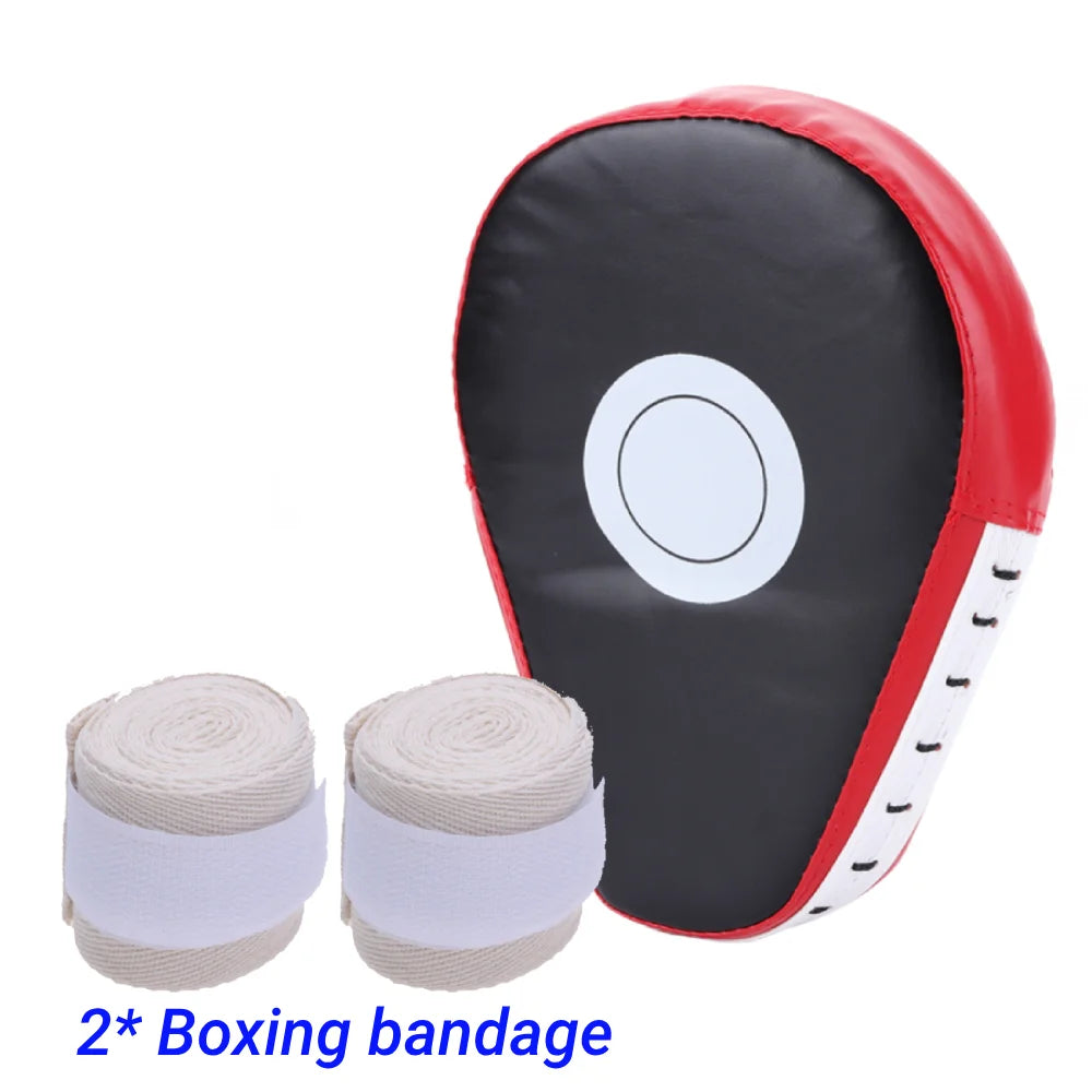 Martial Arts Training Curved Boxing Pad PU Leather Punching Bag Muay Thai Taekwondo Sanda Kickboxing Boxing Focus Pad Hand Targe