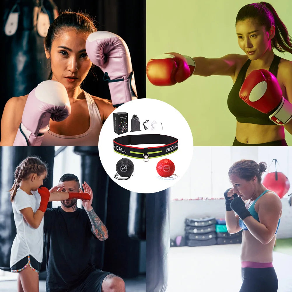 Muay Thai Hand Eye Training Punch Ball Boxing Speed Ball with Headband Punching Speed Reaction Muay Thai Boxeo Fitness Equipment