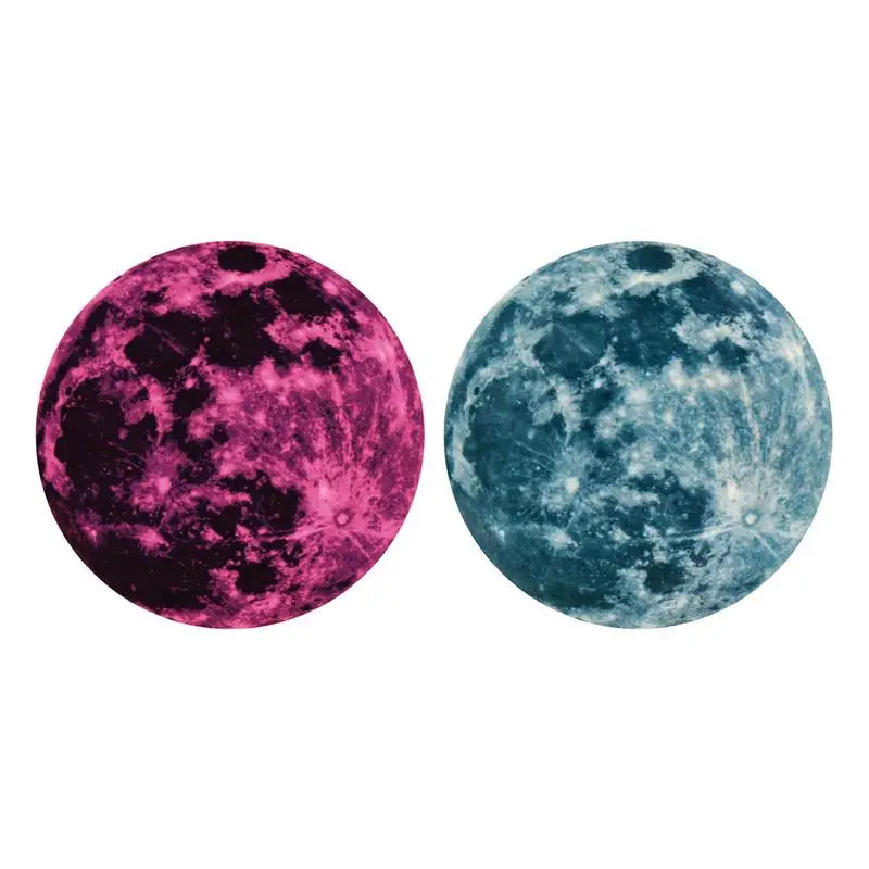 5/12/20/30/40CM Luminous Moon Wall Stickers Aesthetic PVC Fluorescent Self-Adhesive Decal Home Living Room Bedroom Wallpaper