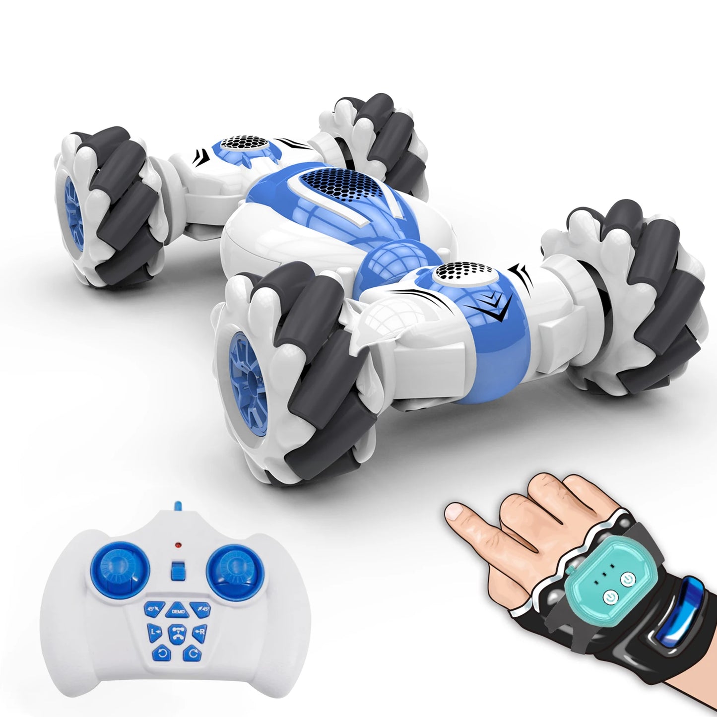 S-012 RC Stunt Car Remote Control Watch Gesture Sensor Deformable Electric Toy Cars New2.4GHz 4WD Rotation kids Christmas gifts