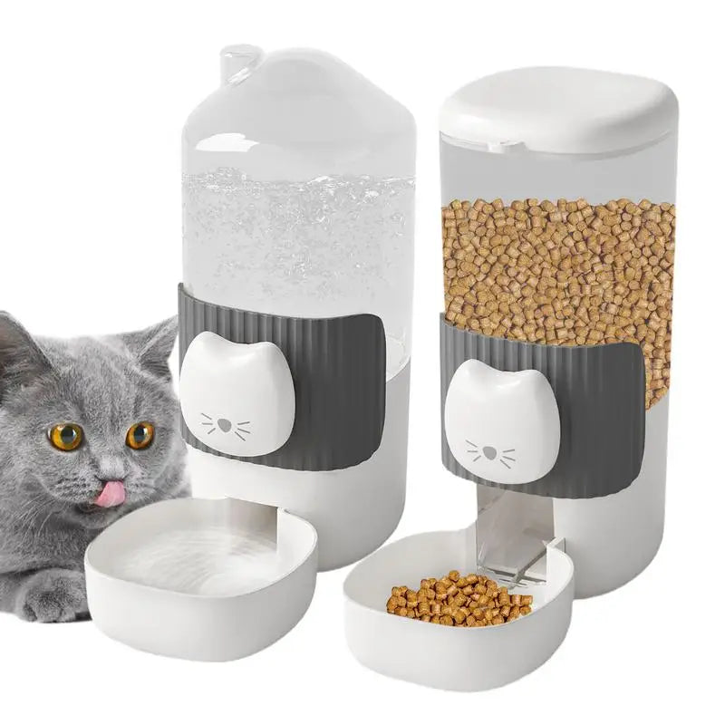 Automatic Pet Feeder Large Capacity Cat Dog Food Dispenser For Pet Water Drinking,Feeding,Corner Food Dispenser Water Bowl